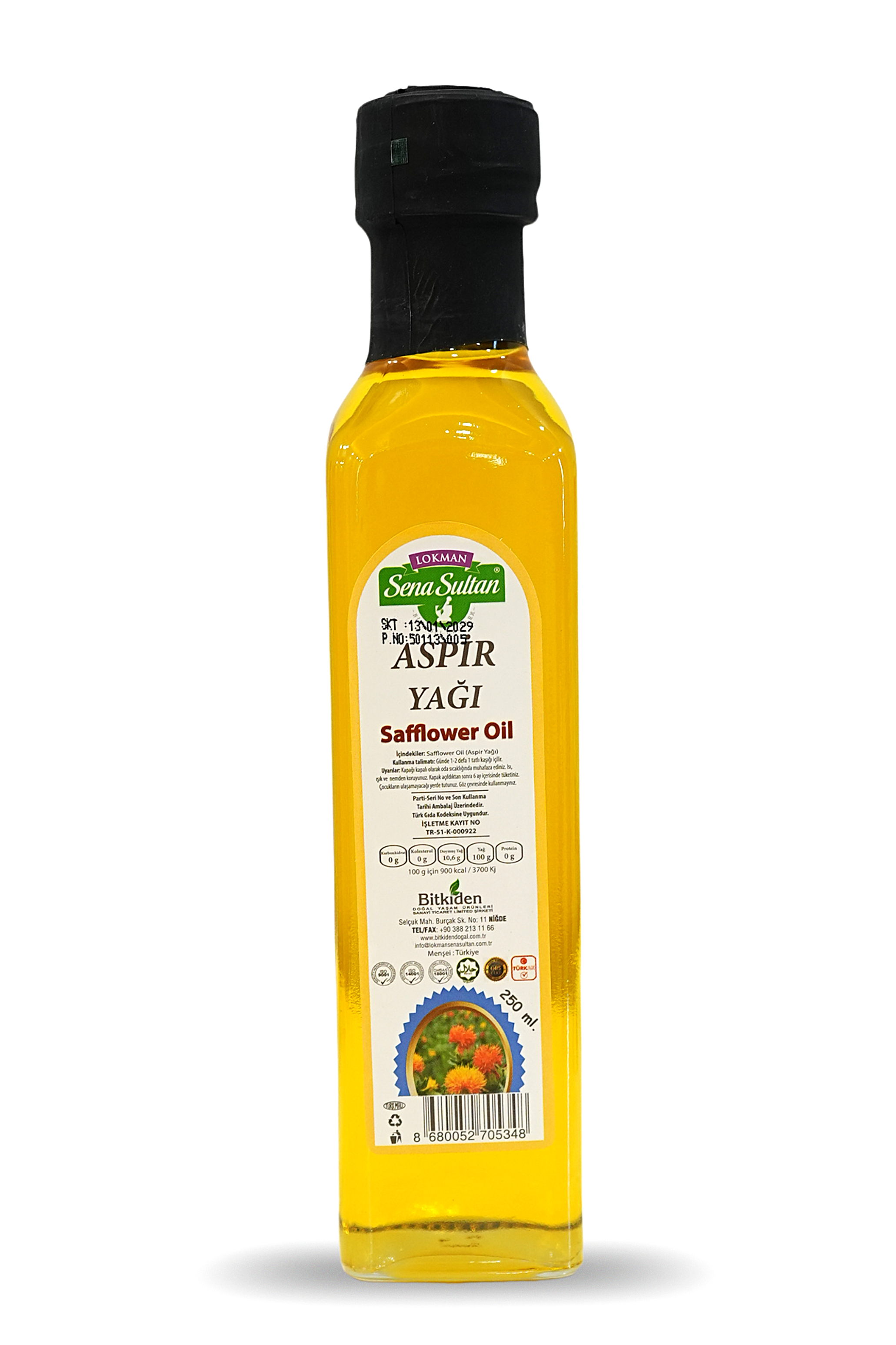 Aspir Yağı 250 ml Soğuk Pres