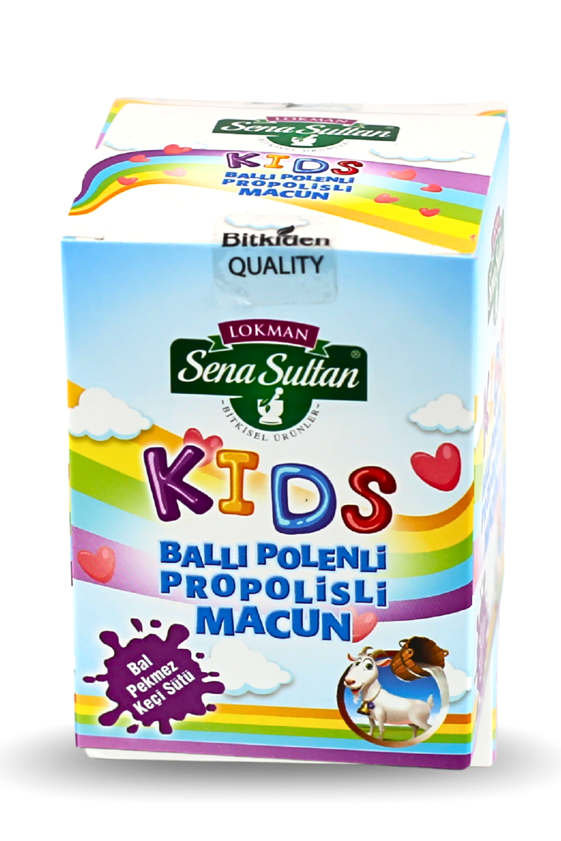 Çocuklara Özel Glikozsuz Bal Polen Pekmez Arı Sütlü Kakaolu Kids Macun 235 gr.