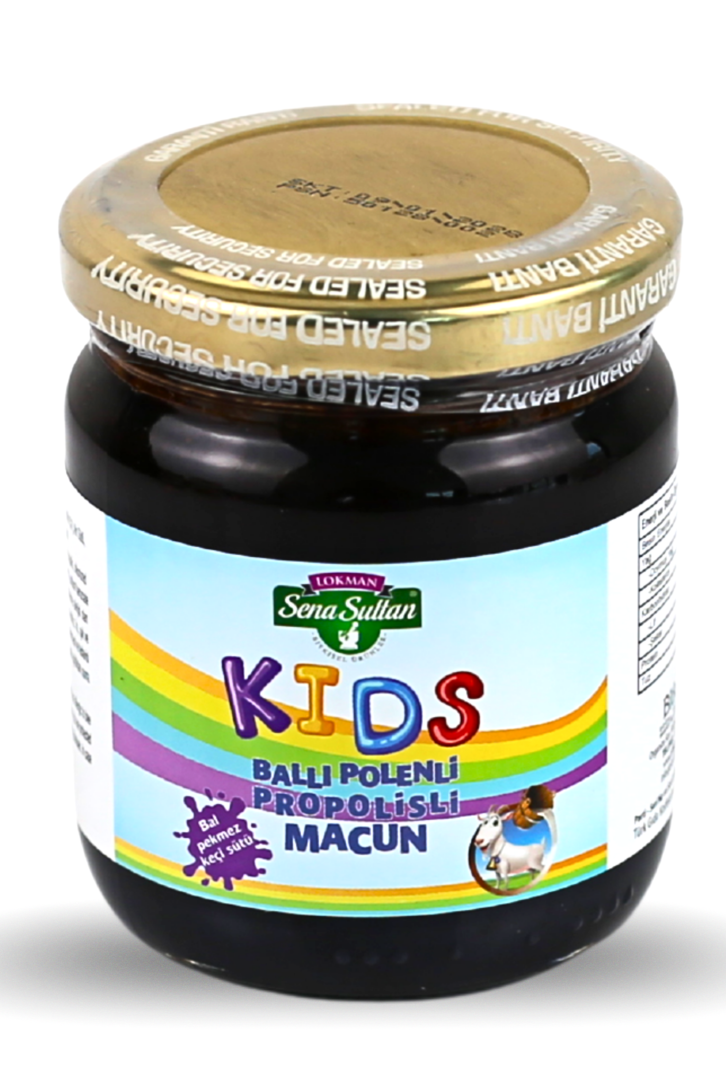 Çocuklara Özel Glikozsuz Bal Polen Pekmez Arı Sütlü Kakaolu Kids Macun 235 gr.