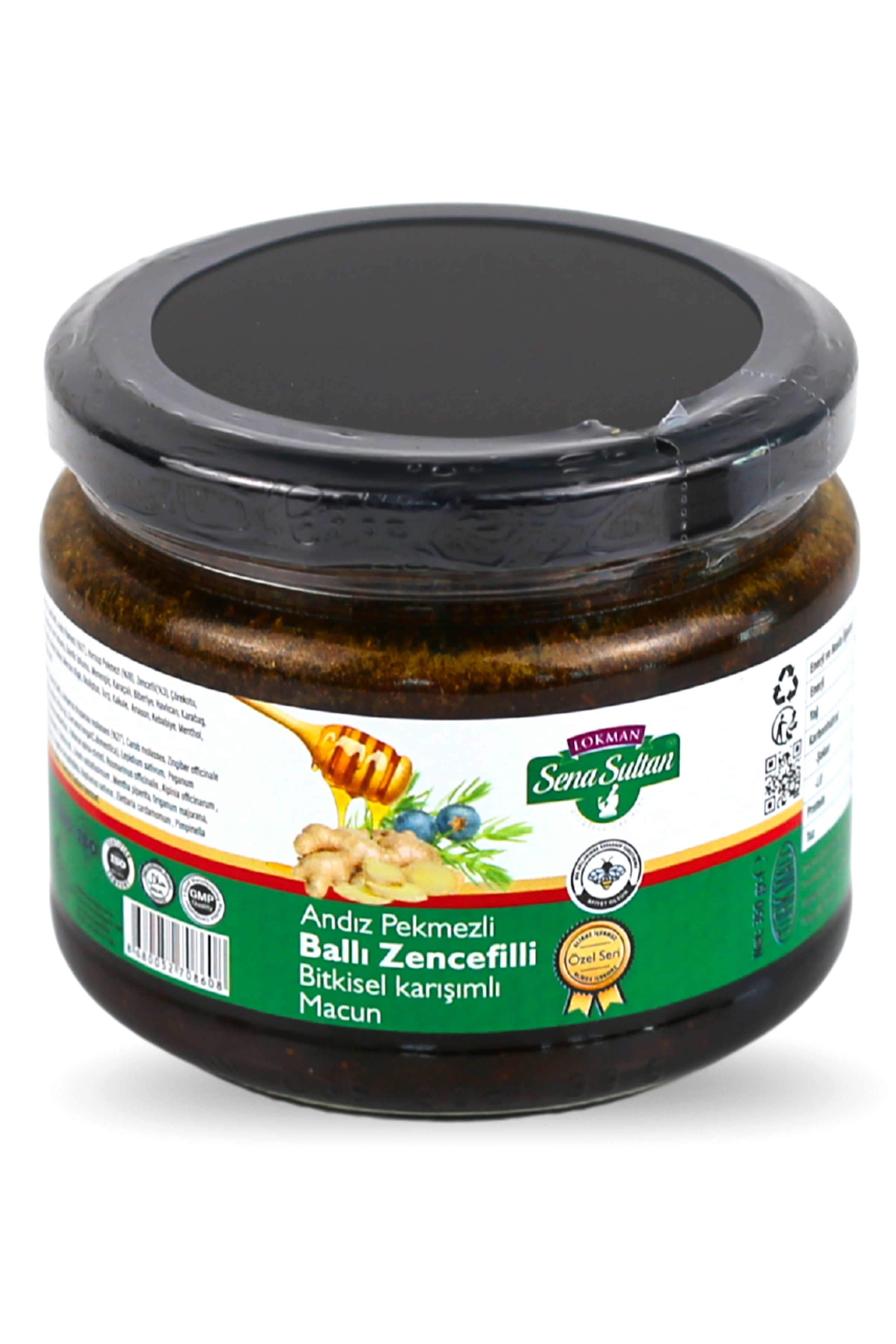 Glikozsuz Ballı Zencefilli Bitkisel Karışımlı Macun 350 gr