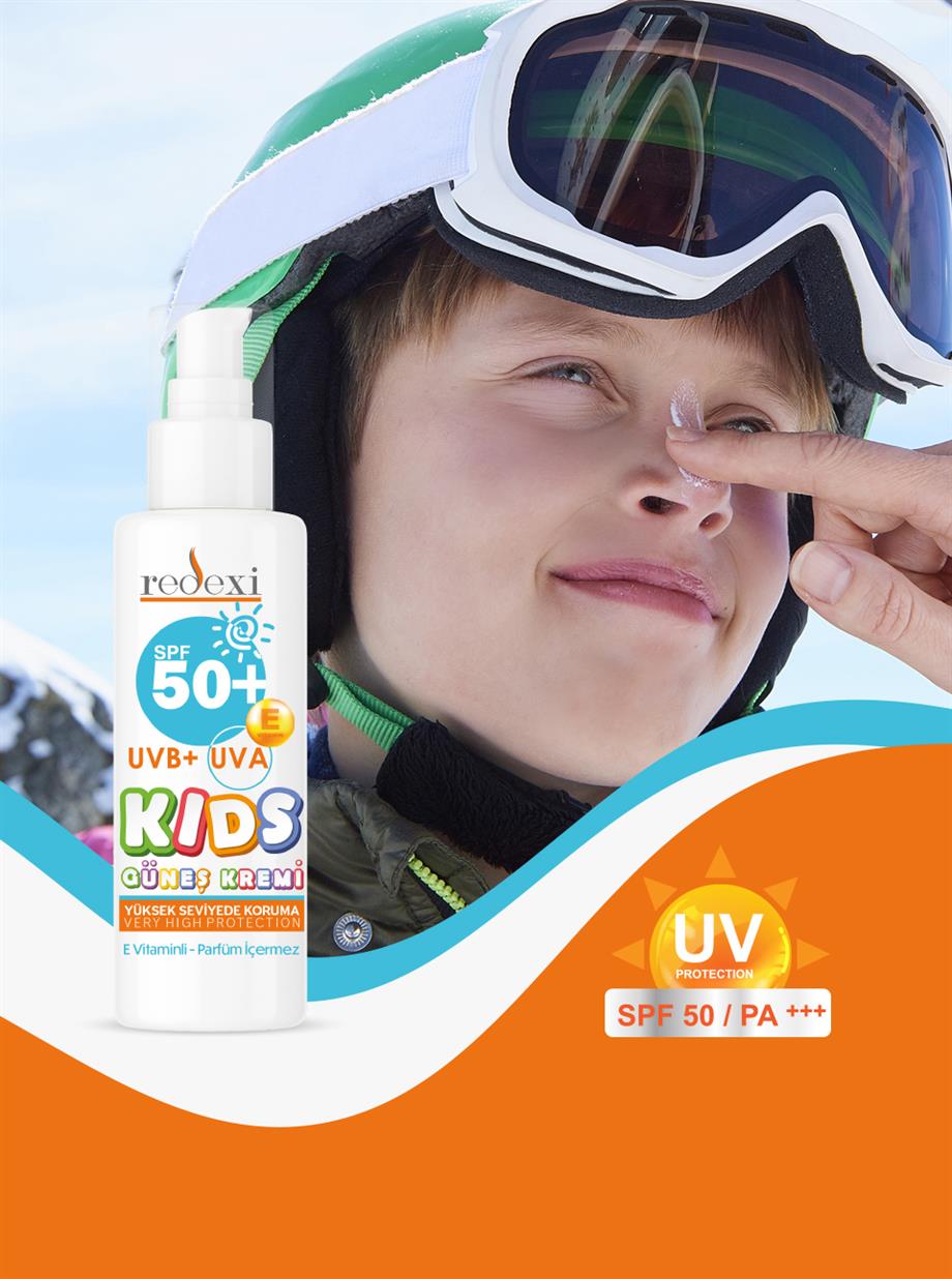 Kids Güneş Kremi SPF 50+ UVB+ UVA Yüksek Korumalı Hassas Ciltler İçin Bebek ve Çocuklara Özel 100 ML