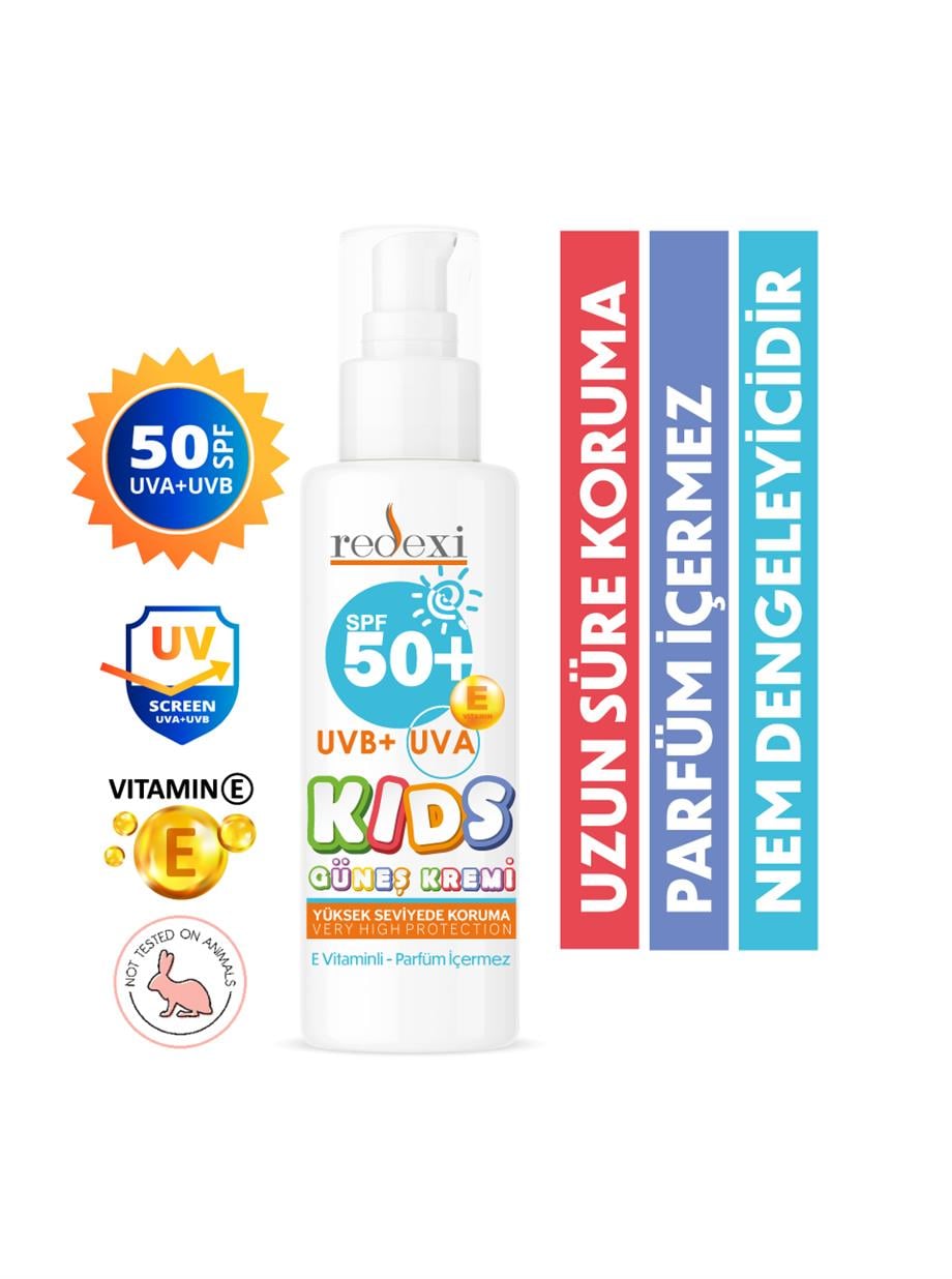 Kids Güneş Kremi SPF 50+ UVB+ UVA Yüksek Korumalı Hassas Ciltler İçin Bebek ve Çocuklara Özel 100 ML