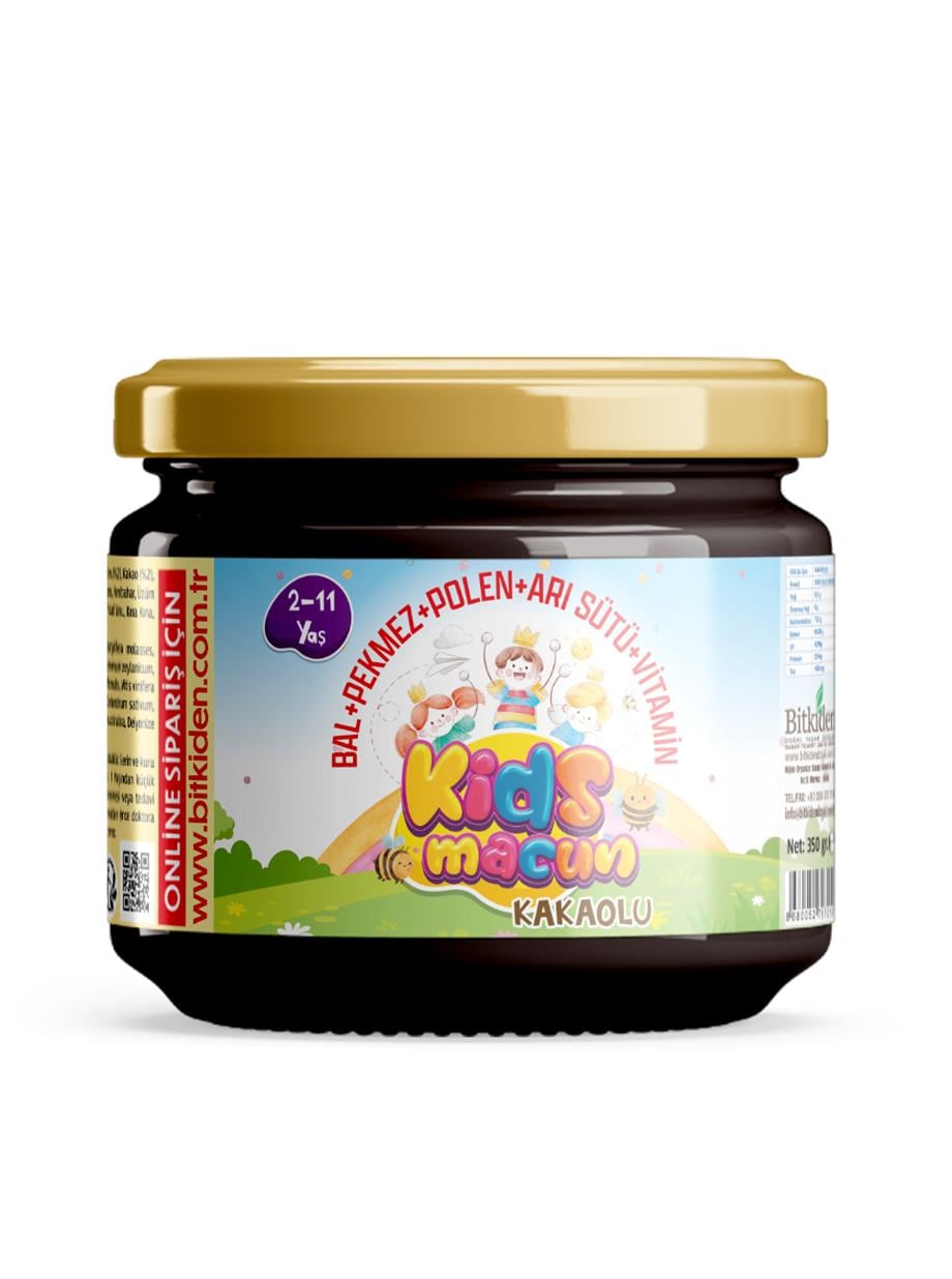 Nlife glikoz içermeyen bal polen pekmez ve arı sütlü kakaolu çocuk macunu - kids macun 350 gr.