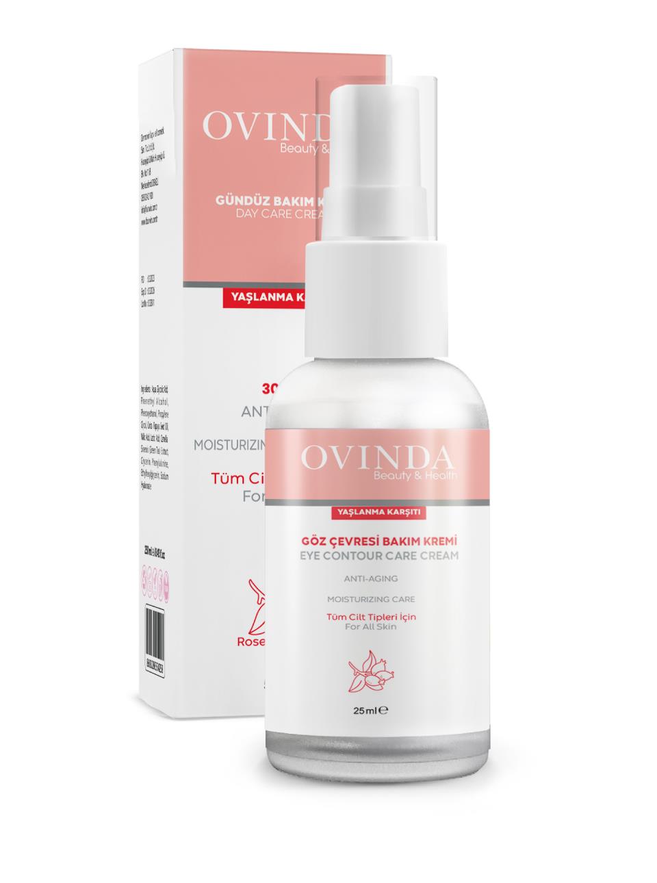 Ovinda Yaşlanma Karşıtı ve Kırışıklık Karşıtı Göz Çevresi Bakım Kremi 25 ml