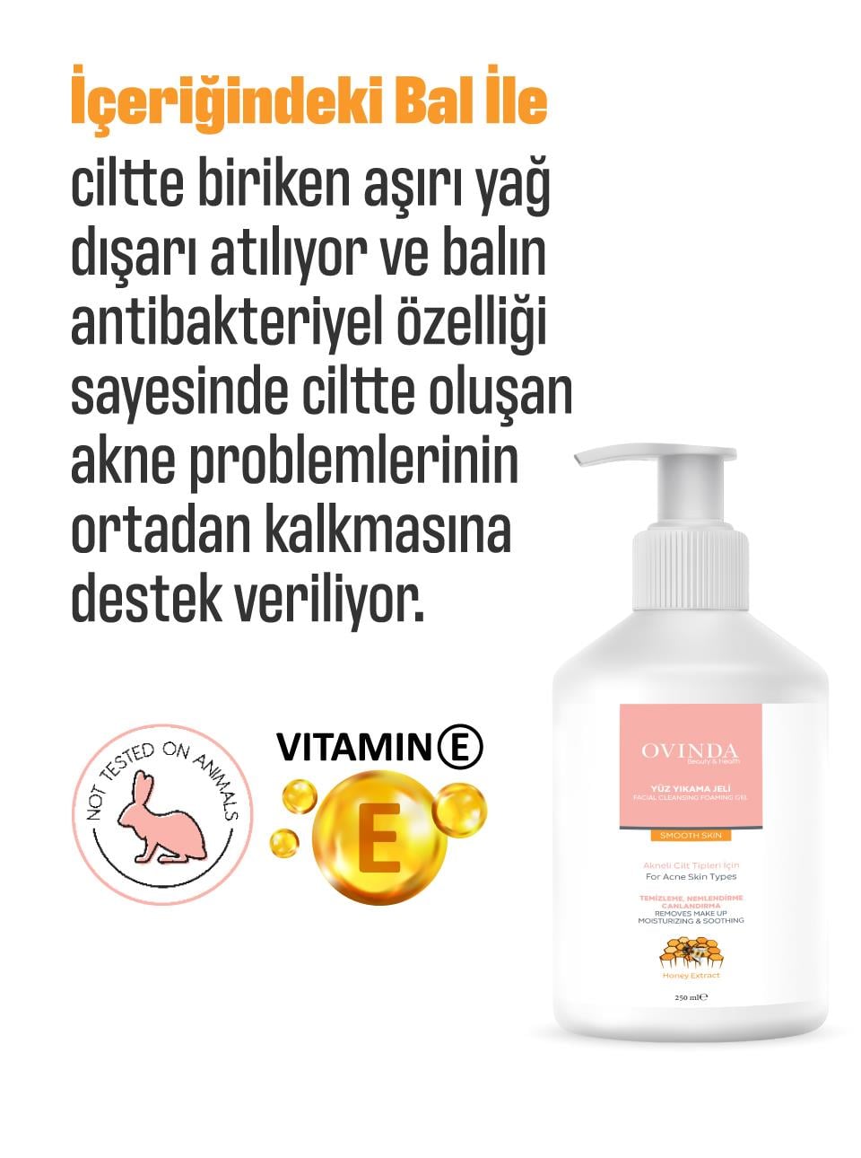 Ovinda Yüz Yıkama Jeli – (Akneli Ciltler İçin) 250 mL