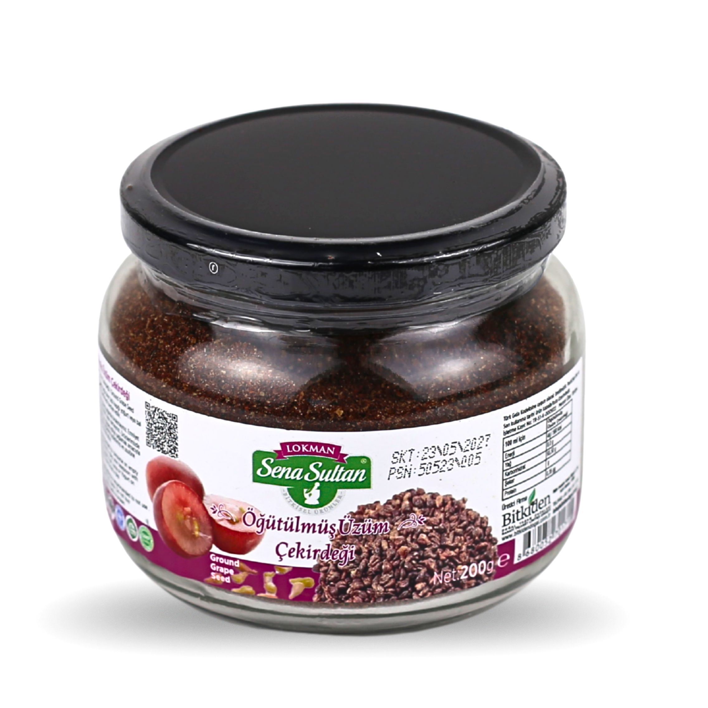 Üzüm Çekirdeği  Tozu - Öğütülmüş Üzüm Çekirdeği 200 Gr