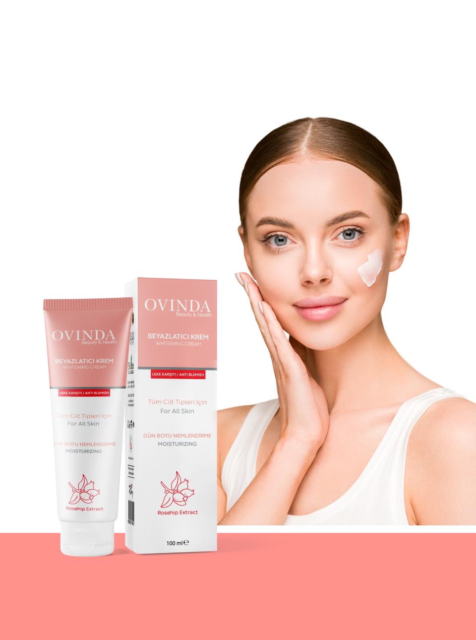 Ovinda Yüz Ve Vücut İçin Beyazlatıcı & Leke Karşıtı Cilt Kremi  (Vitamin E - Vitamin C) 100 ml