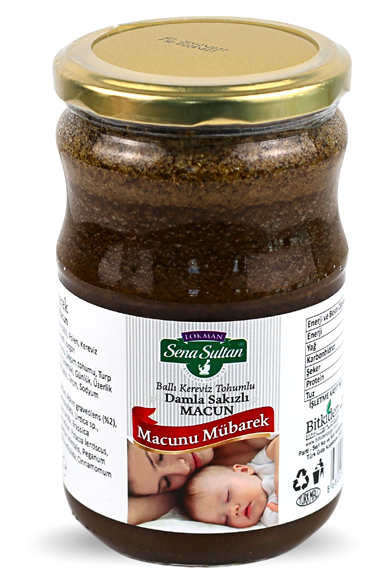 Glikozsuz Ballı Kereviz Tohumlu Damla Sakızlı Macun - Macunu Mübarek 800 Gr.