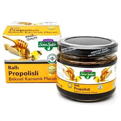 Glikozsuz Ballı Propolisli Baharat Bitkisel Karışımlı Macun  350 gr