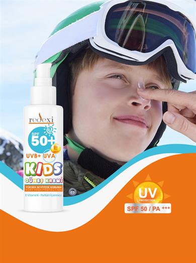 Kids Güneş Kremi SPF 50+ UVB+ UVA Yüksek Korumalı Hassas Ciltler İçin Bebek ve Çocuklara Özel 100 ML