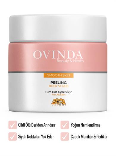 Ovinda Bal Özlü, Besleyici, Onarıcı, Arındırıcı, Yoğun Nemlendirici, Selülit Karşıtı Vücut Peelingi 150 ml