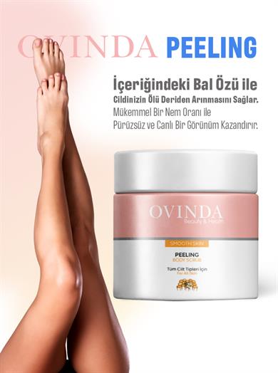Ovinda Bal Özlü, Besleyici, Onarıcı, Arındırıcı, Yoğun Nemlendirici, Selülit Karşıtı Vücut Peelingi 150 ml