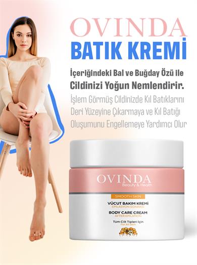 Ovinda Epilasyon Ve Ağda Sonrası Için Onarıcı Yatıştırıcı Cilt Bakım Kremi Batık Kremi 100 ml