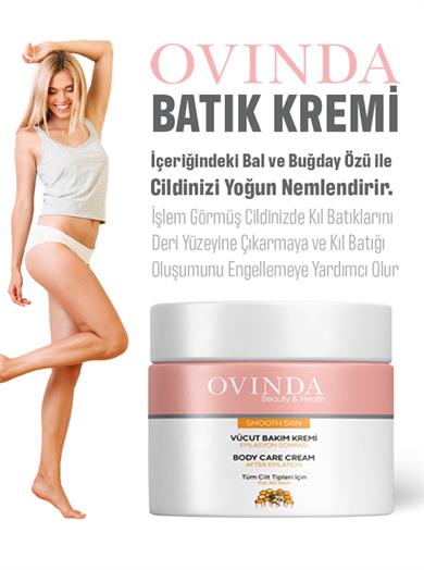Ovinda Epilasyon Ve Ağda Sonrası Için Onarıcı Yatıştırıcı Cilt Bakım Kremi Batık Kremi 100 ml