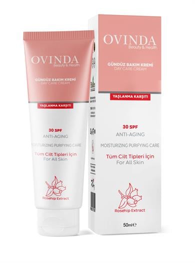 Ovinda Gündüz Bakım Kremi SPF30+ Güneş Koruyucu - Leke, Yaşlanma & Kırışıklık Karşıtı 50 ml