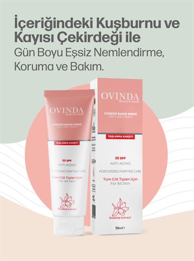 Ovinda Gündüz Bakım Kremi SPF30+ Güneş Koruyucu - Leke, Yaşlanma & Kırışıklık Karşıtı 50 ml