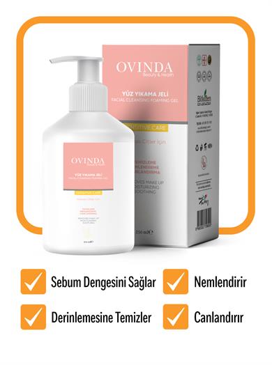 Ovinda Yüz Yıkama Jeli – (Akneli Ciltler İçin) 250 mL