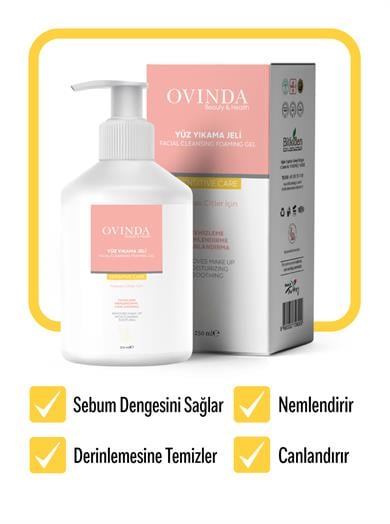 Ovinda Yüz Yıkama Jeli – (Hassas Ciltler İçin) 250 mL