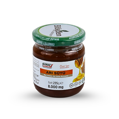 Özel Seri Glikozsuz Bal Polen Karışımlı Arı Sütü (8000 mg) 240 gr.