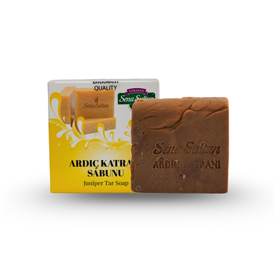 Siyah nokta & akne karşıtı - Cilt ve saç derisi besleyici Doğal Ardıç Katranı Sabunu 140 Gr