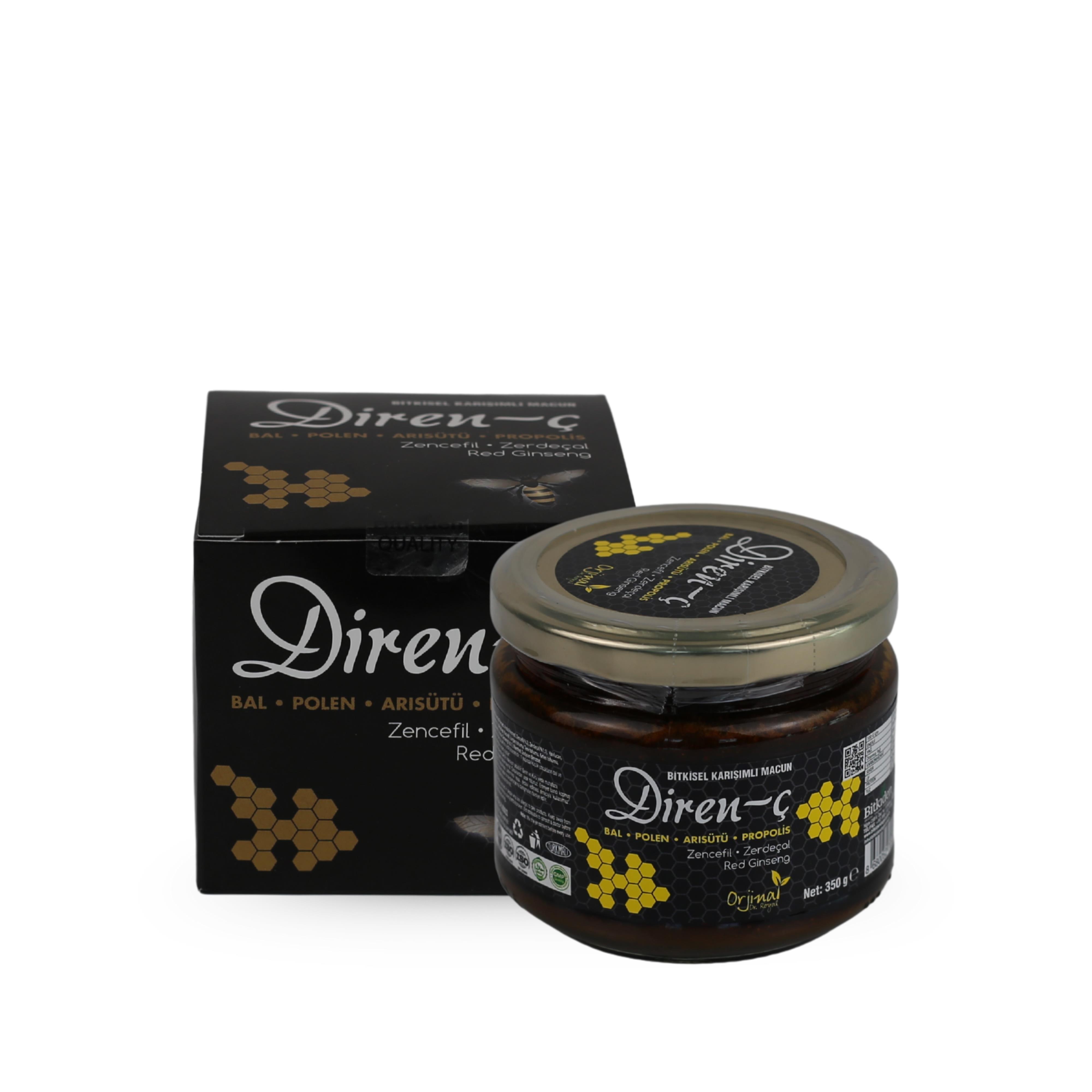Direnç Macun - Bal Polen Arısütü Propolis Bitkisel Karışımlı Macun 350 gr