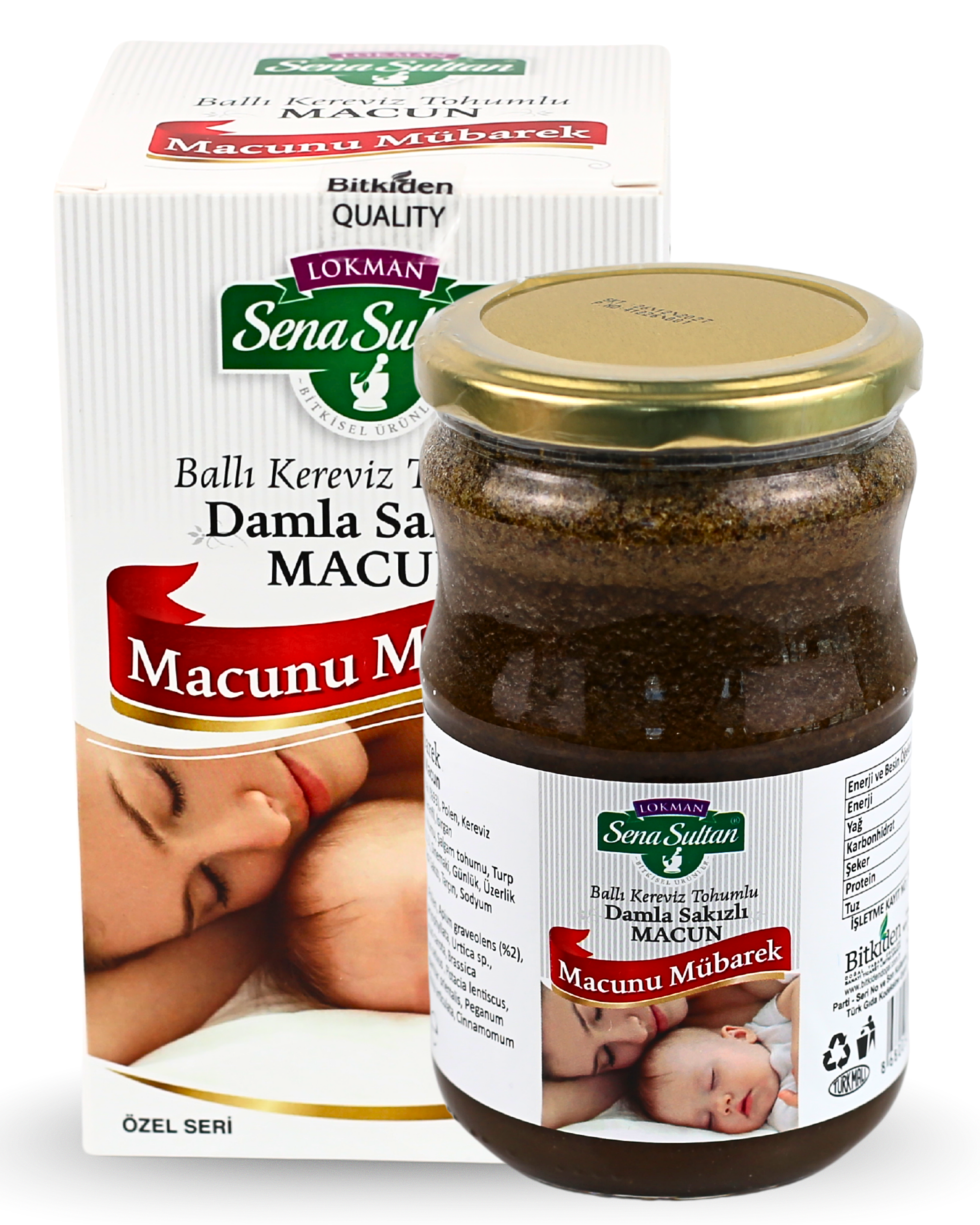 Glikozsuz Ballı Kereviz Tohumlu Damla Sakızlı Macun - Macunu Mübarek 800 Gr.