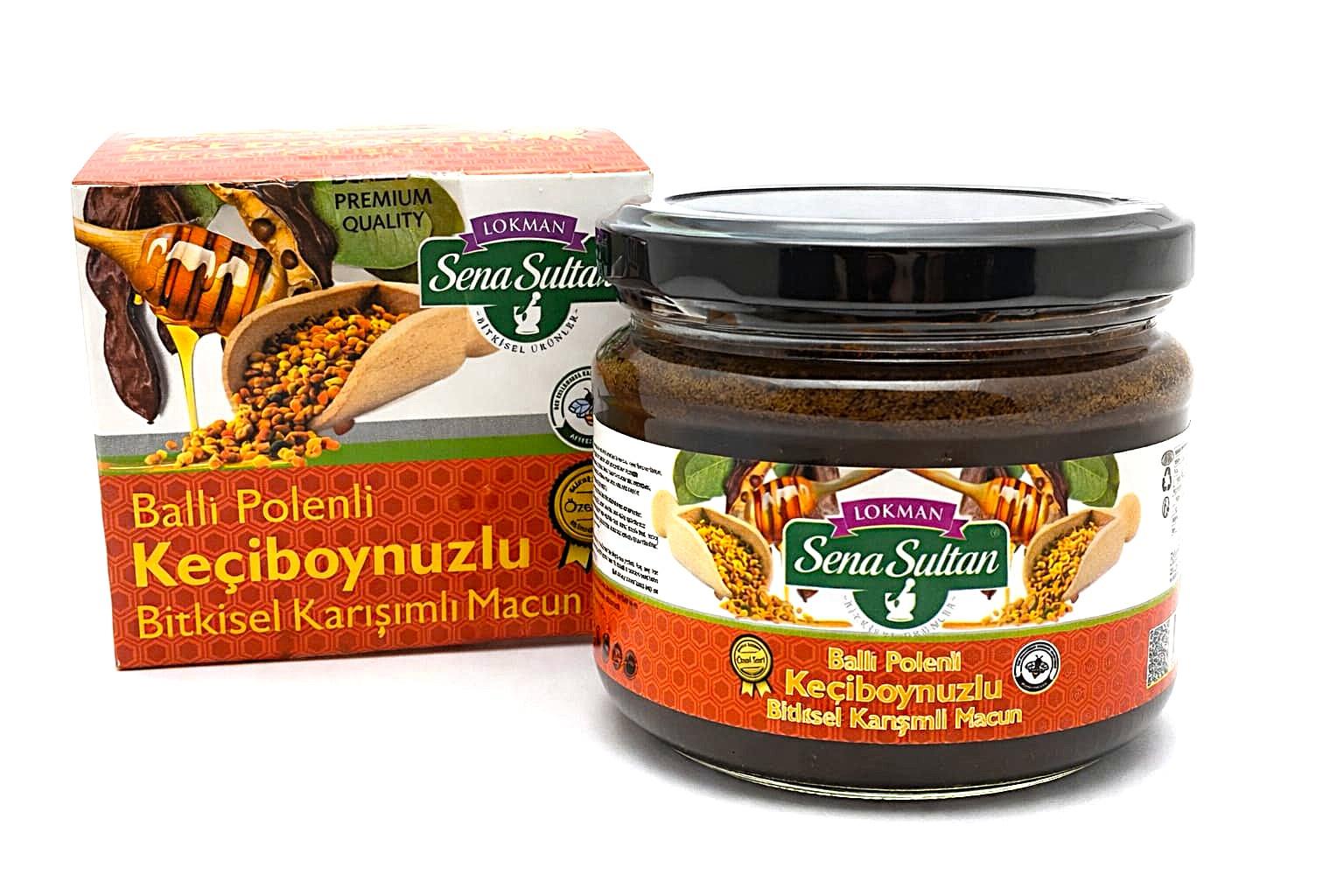 Glikozsuz Ballı Polenli Keçiboynuzlu Macun 350 gr