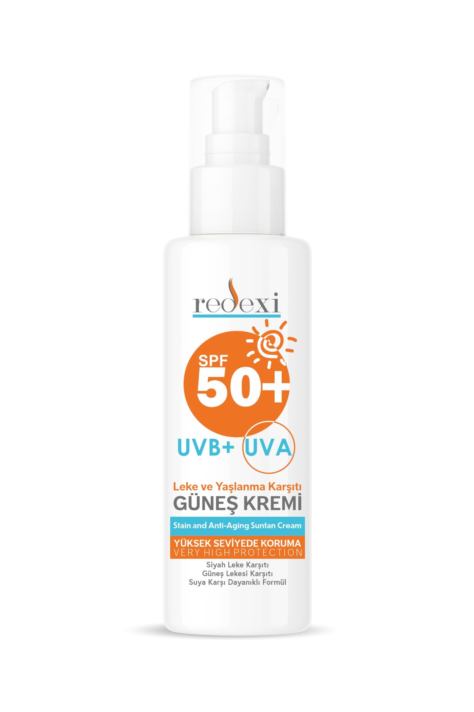 Güneş Kremi Spf 50+ Yüksek Koruma Leke ve Yaşlanma Karşıtı  Tüm Ciltler 100 ml