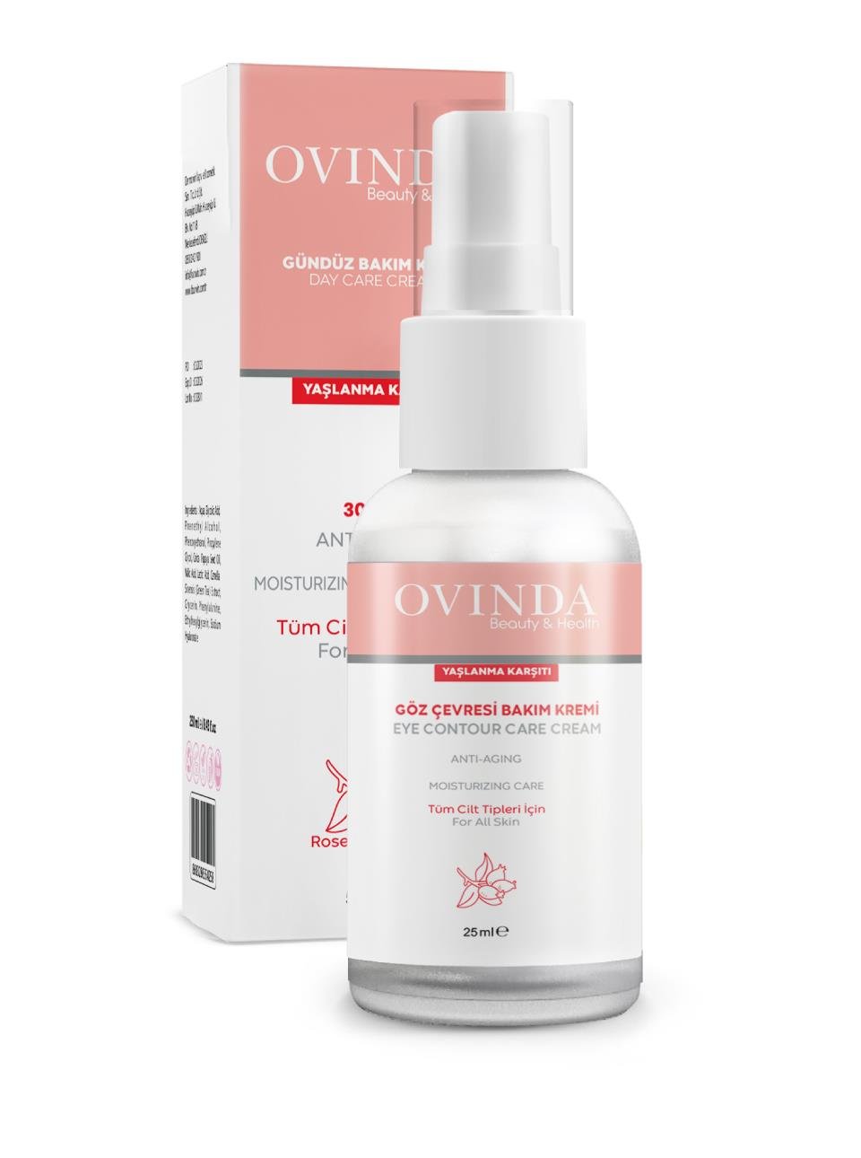 Ovinda Göz Çevresi Bakım Kremi Yaşlanma Karşıtı ve Kırışıklık Önleyici 25 ml