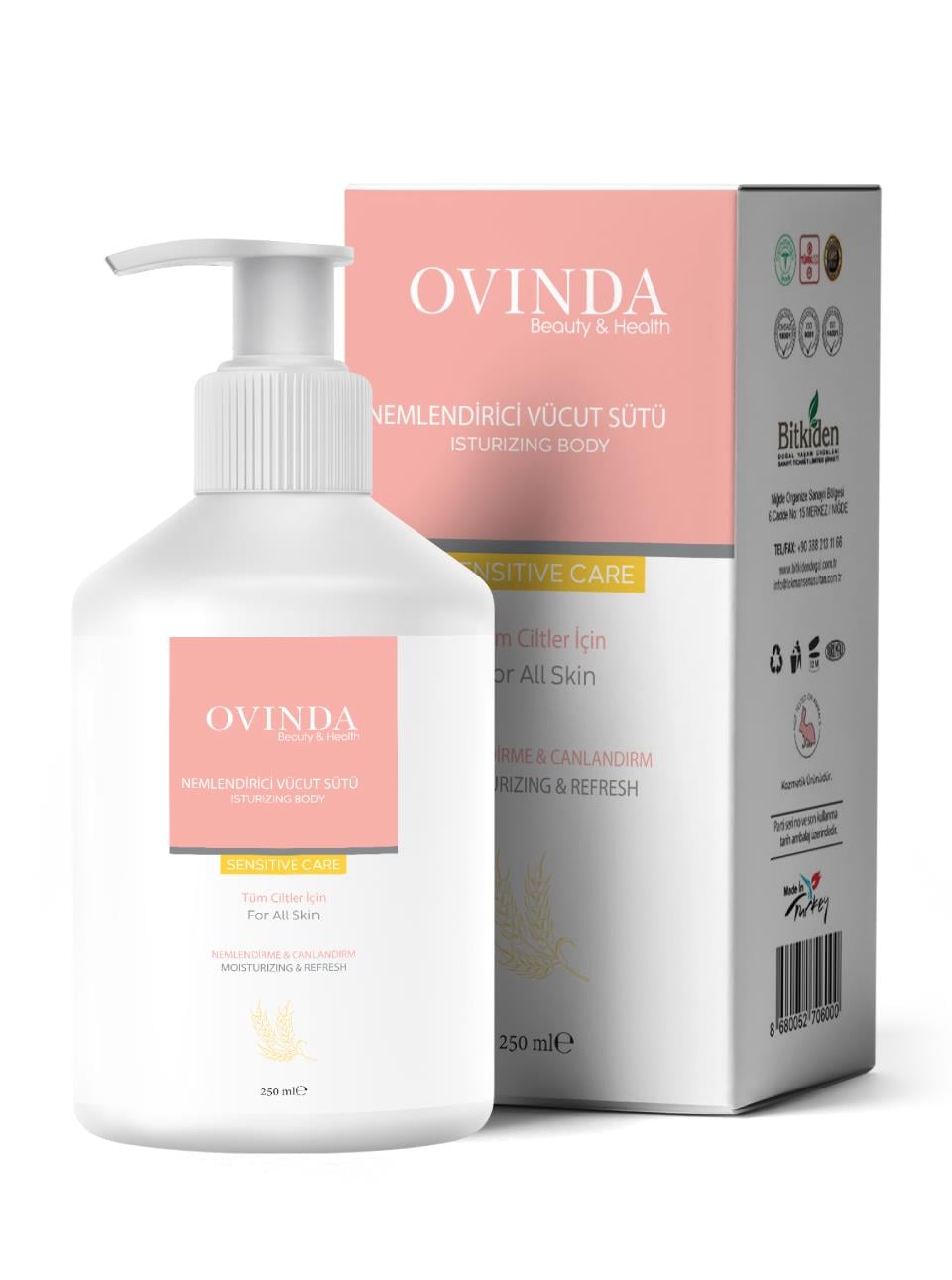 Ovinda Vücut Sütü Nemlendirici & Canlandırıcı 250 ml Tüm Ciltler İçin