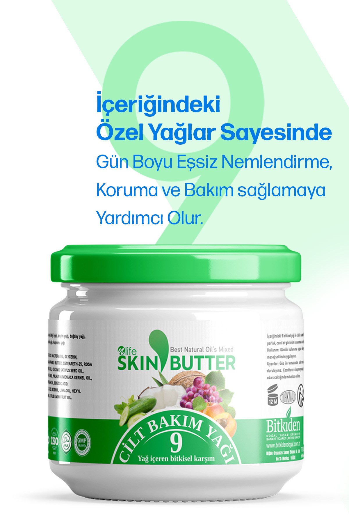 Skin Butter Cilt Bakım Kremi 9 Bitkisel Yağ Karışımı 190 ml