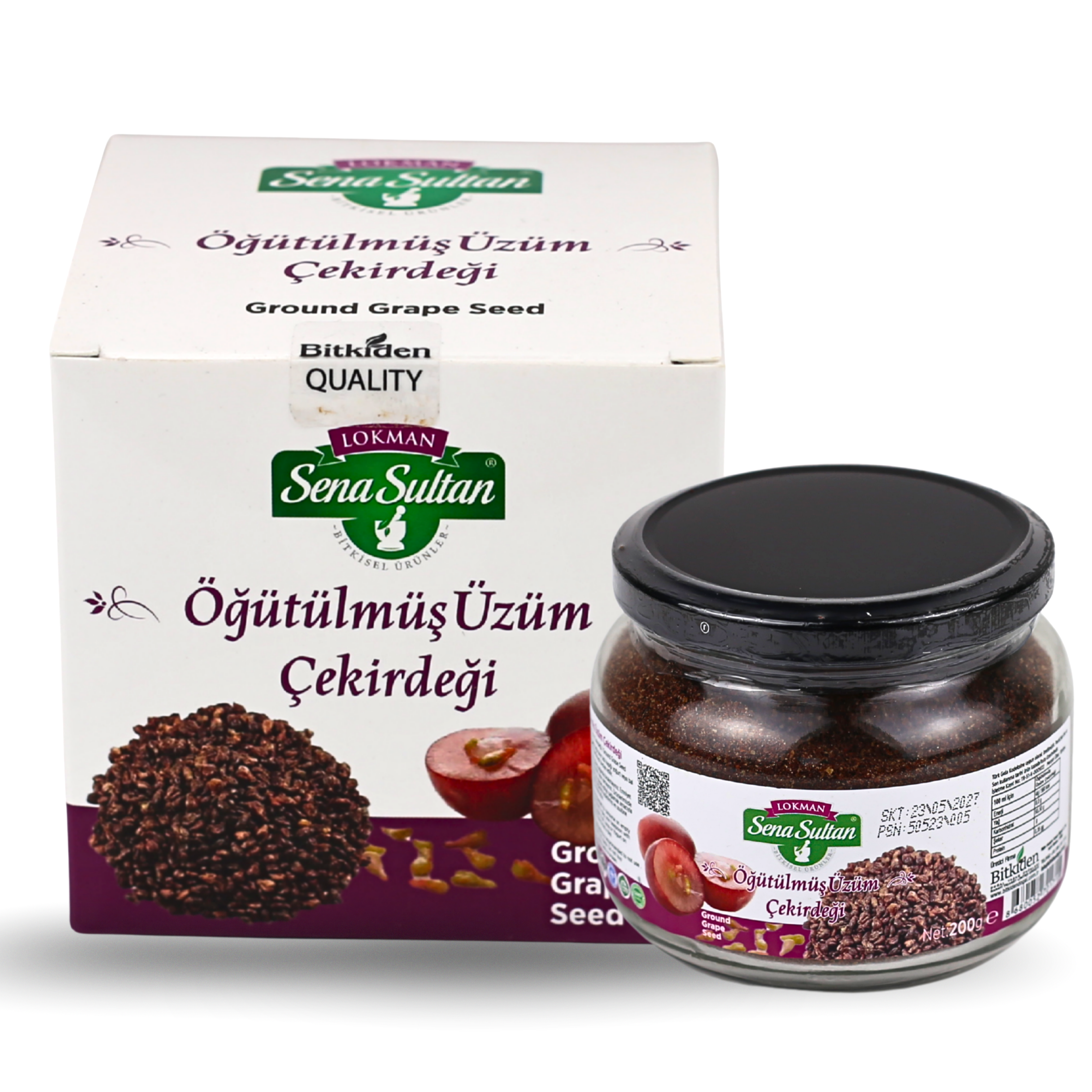 Üzüm Çekirdeği  Tozu - Öğütülmüş Üzüm Çekirdeği 200 Gr