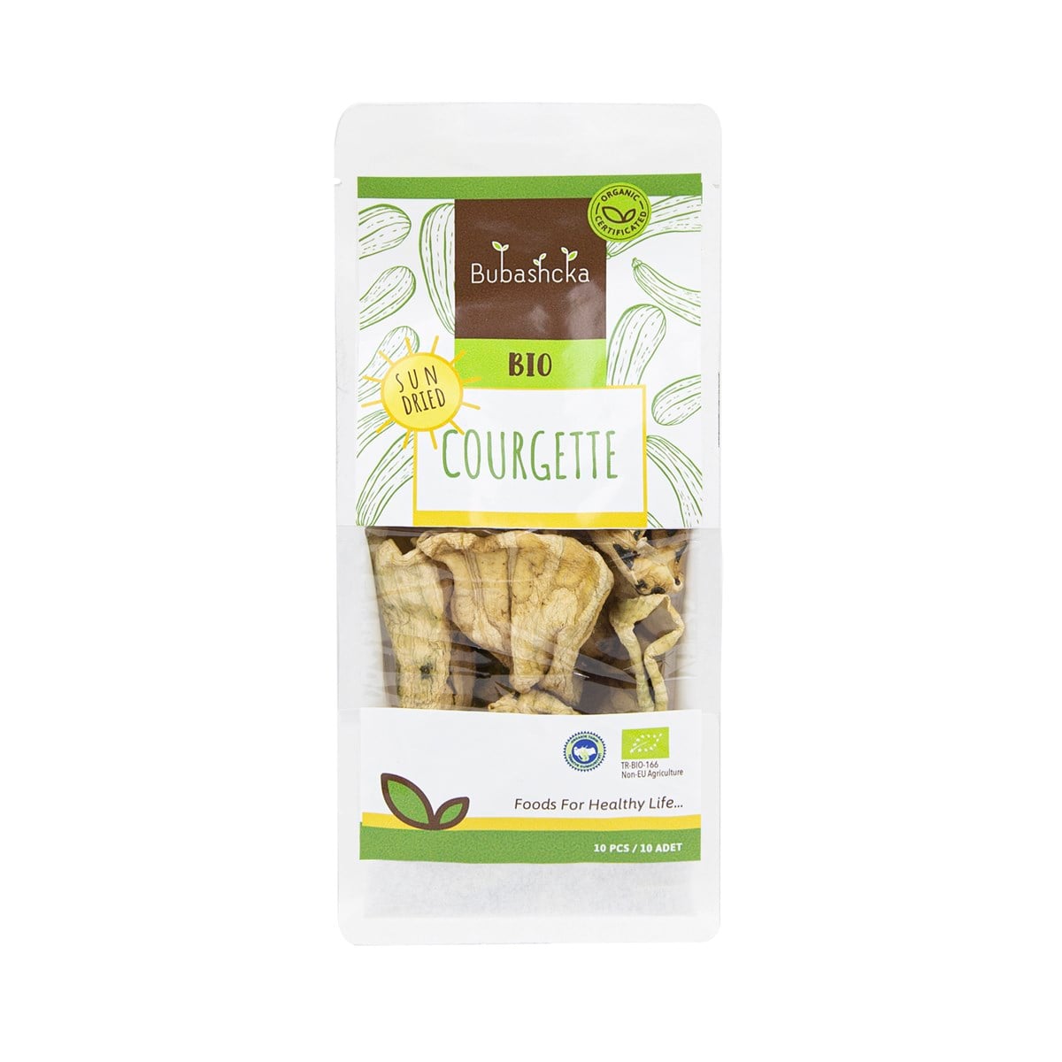 ORGANİK GÜNEŞTE KURUTULMUŞ DOLMALIK KABAK