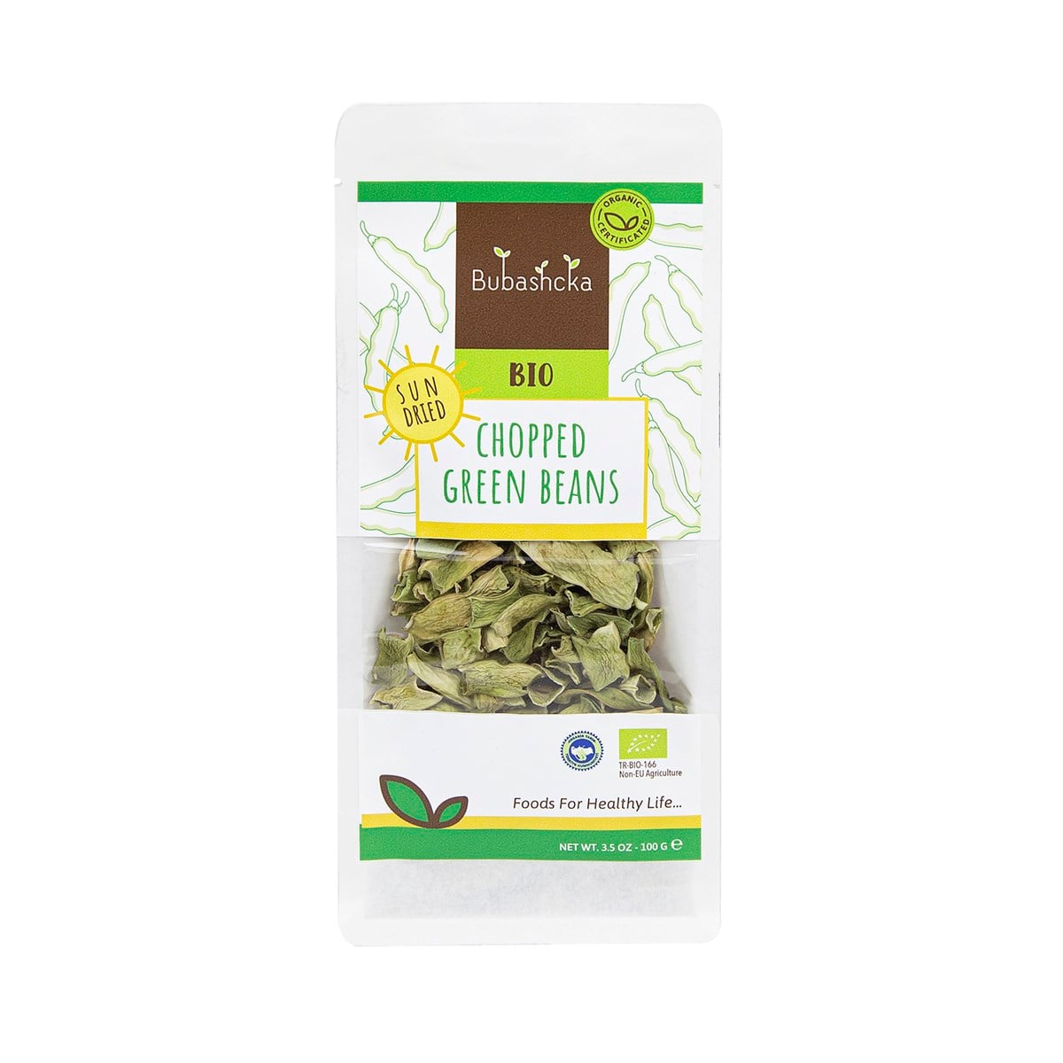 ORGANİK GÜNEŞTE KURUTULMUŞ YEŞİL FASULYE