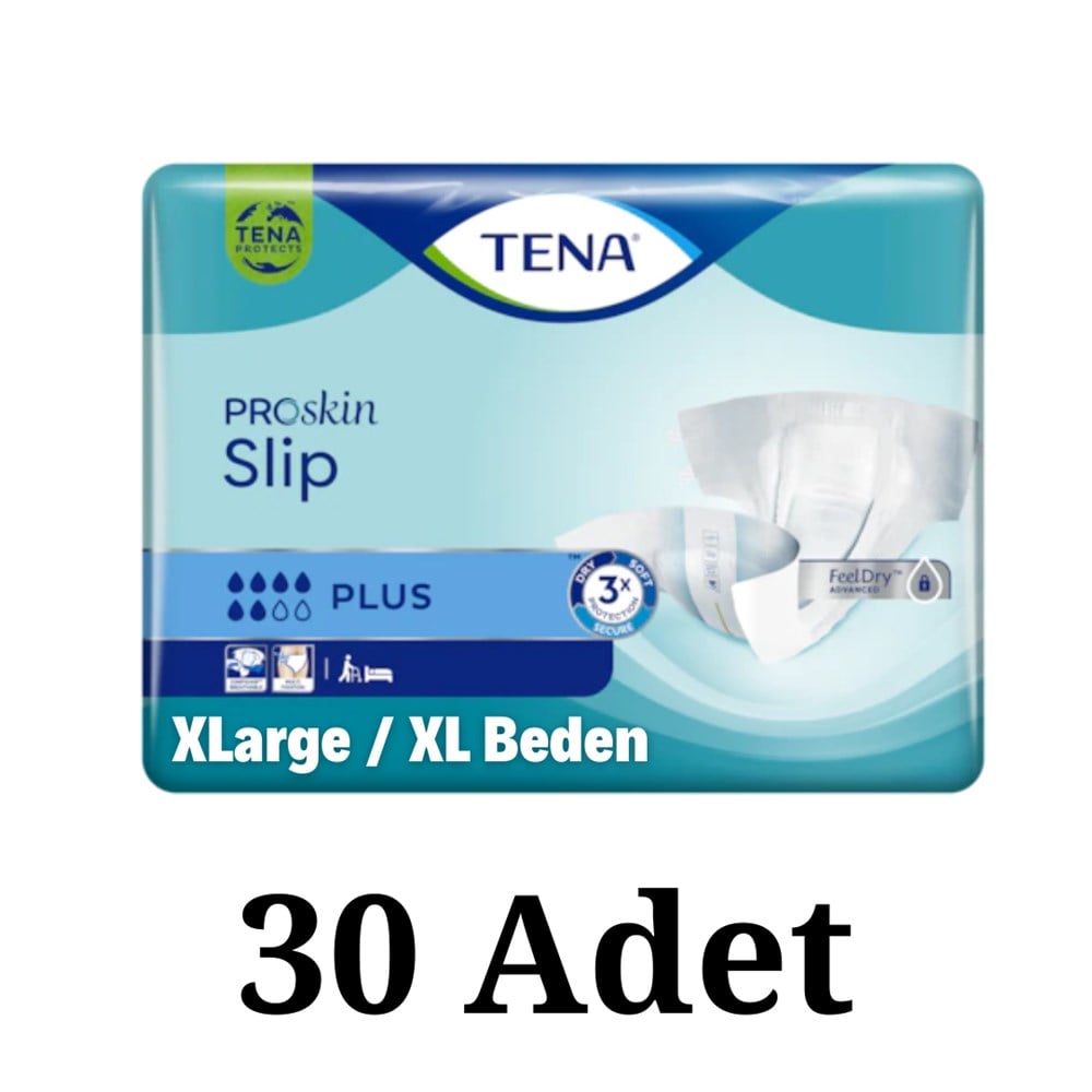 TENA Slip Proskin Plus 6 Damla 30 Adet Hasta Bezi