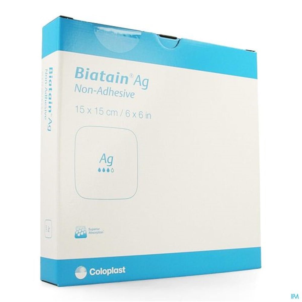 Coloplast Biatain Ag Yapışkansız Köpük Yara Örtüsü 15 x15cm (1-Adet)