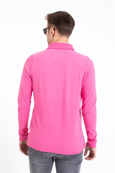 A.s. Baskılı Polo Yaka U.Kol Tshırt PEMBE