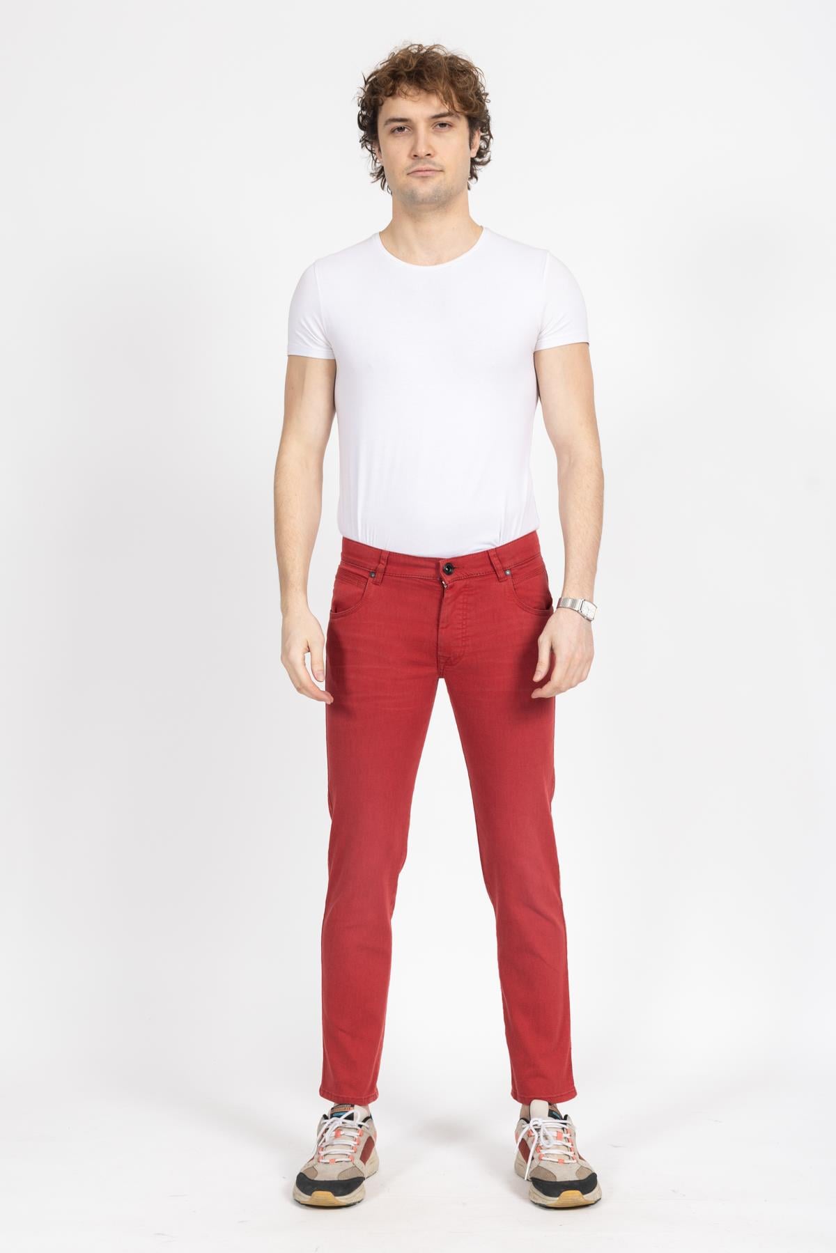 Bgtt Unisex Kot Pantolon 24k Ymz KIRMIZI