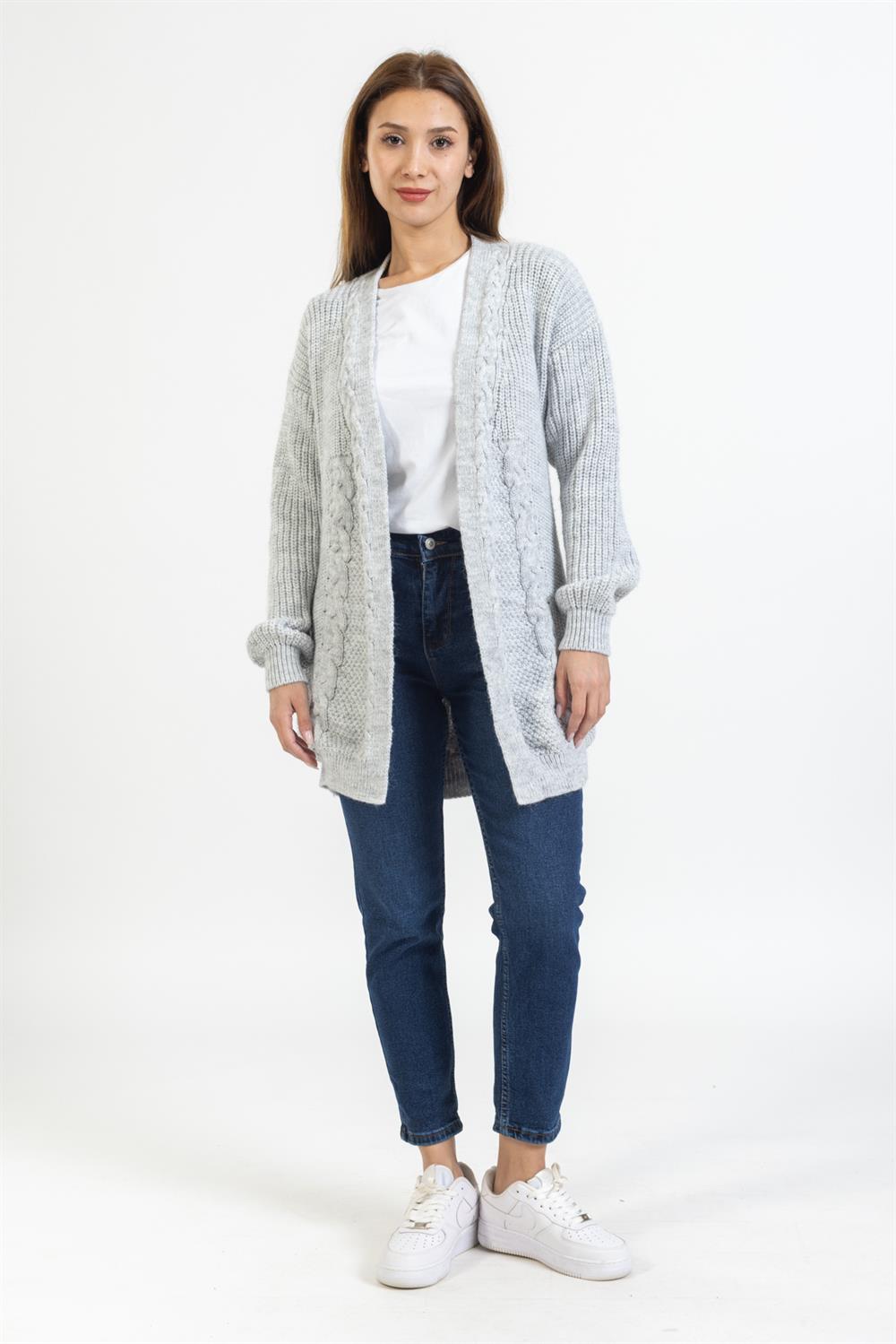 Ms Bayan Örme Hırka Tpş GRİ