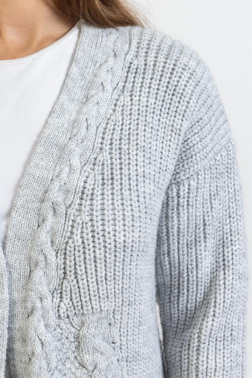 Ms Bayan Örme Hırka Tpş GRİ