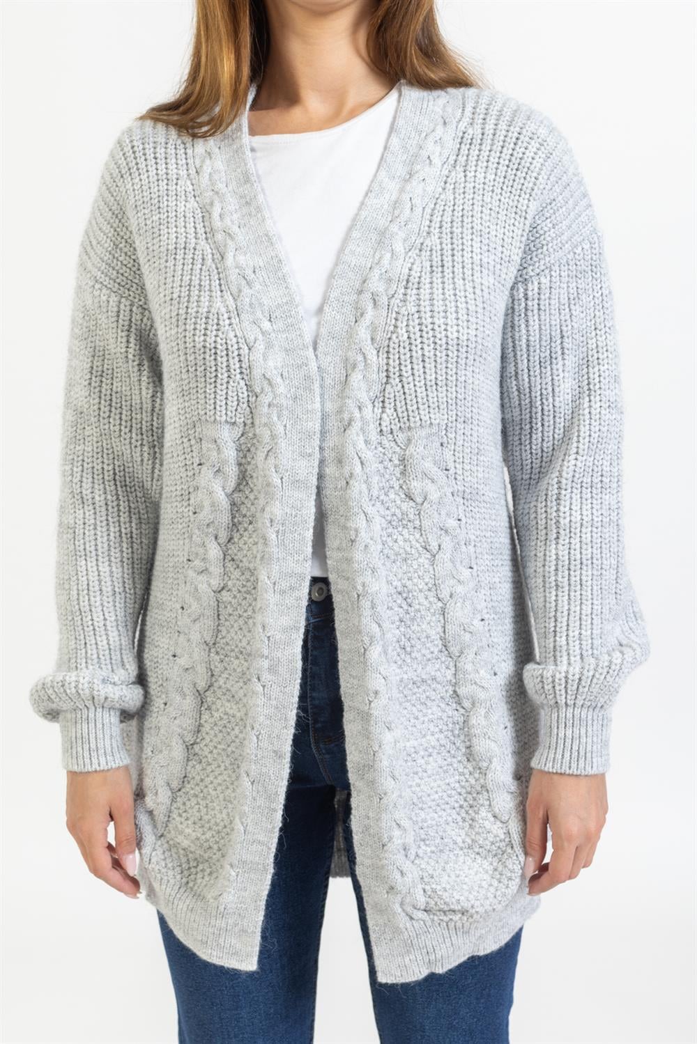 Ms Bayan Örme Hırka Tpş GRİ