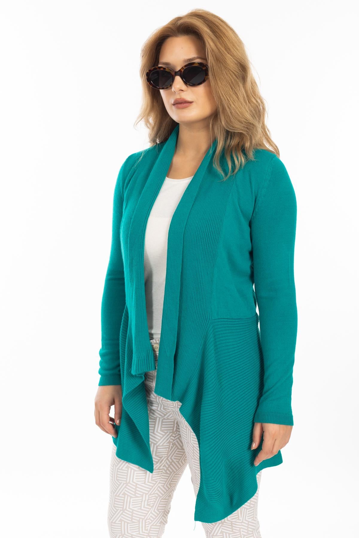 Ms Kadın Örme İnce Hırka Tpş int YEŞİL