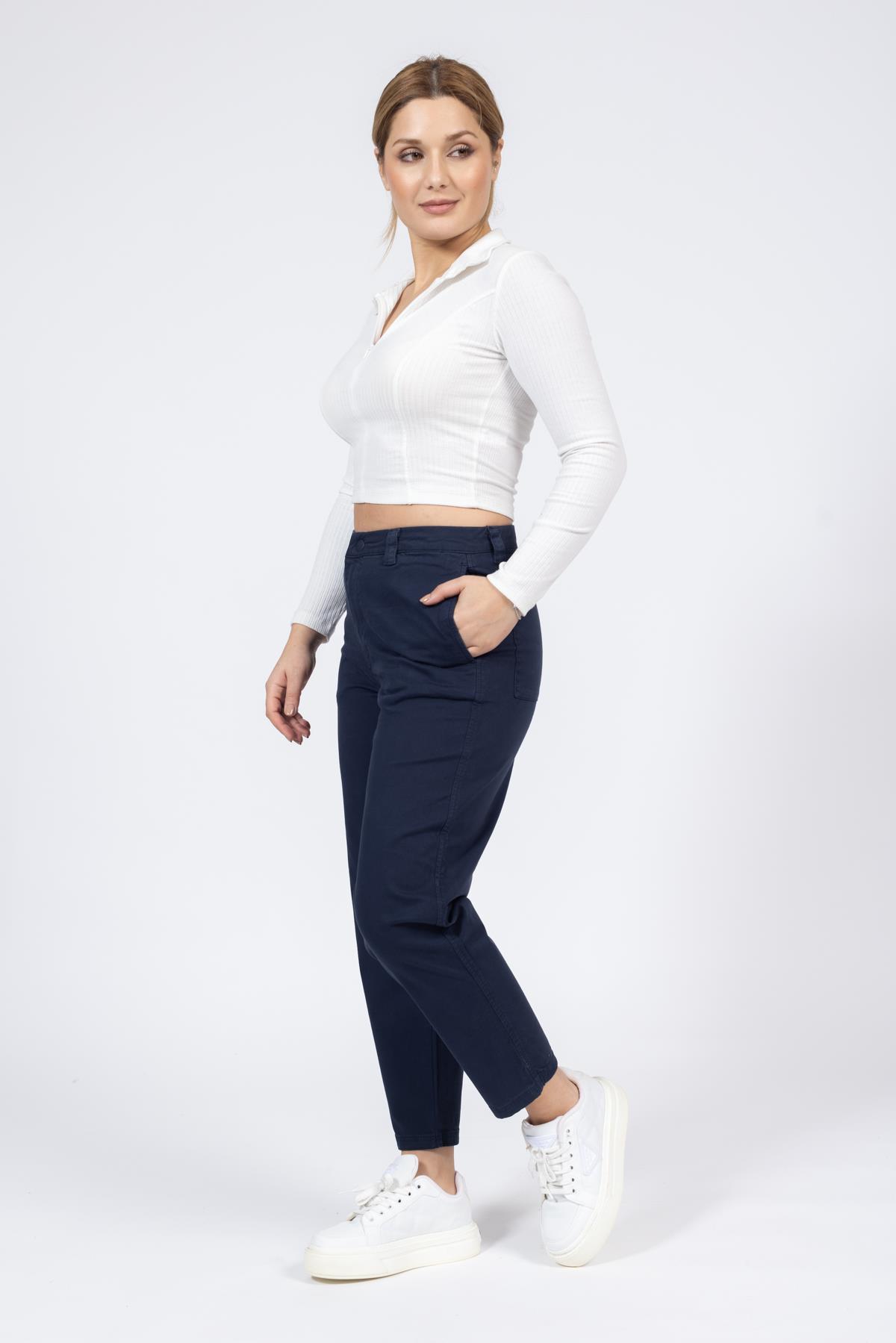 Reserved Gabardin Kanvas Pantolon 24y kso LACİVERT