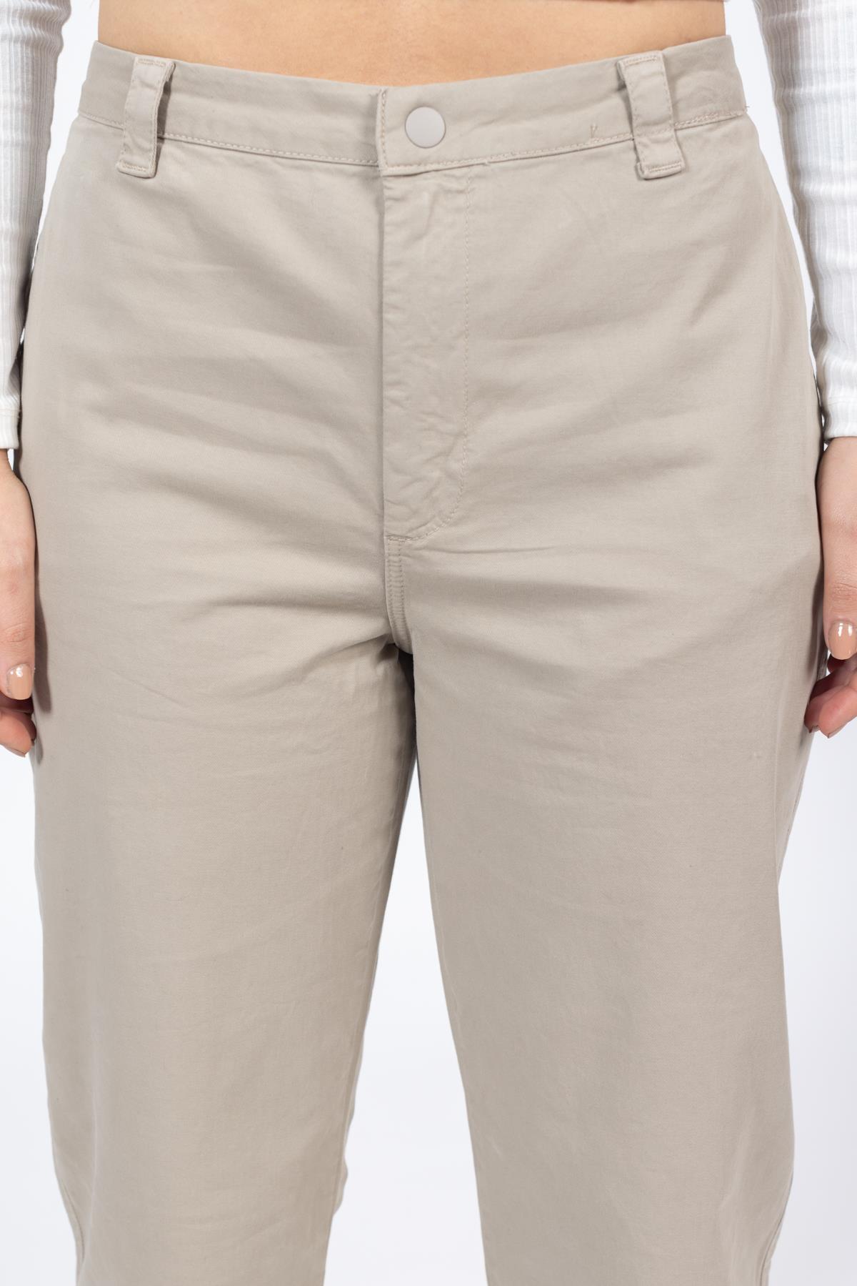 Reserved Gabardin Kanvas Pantolon 24y kso KREM