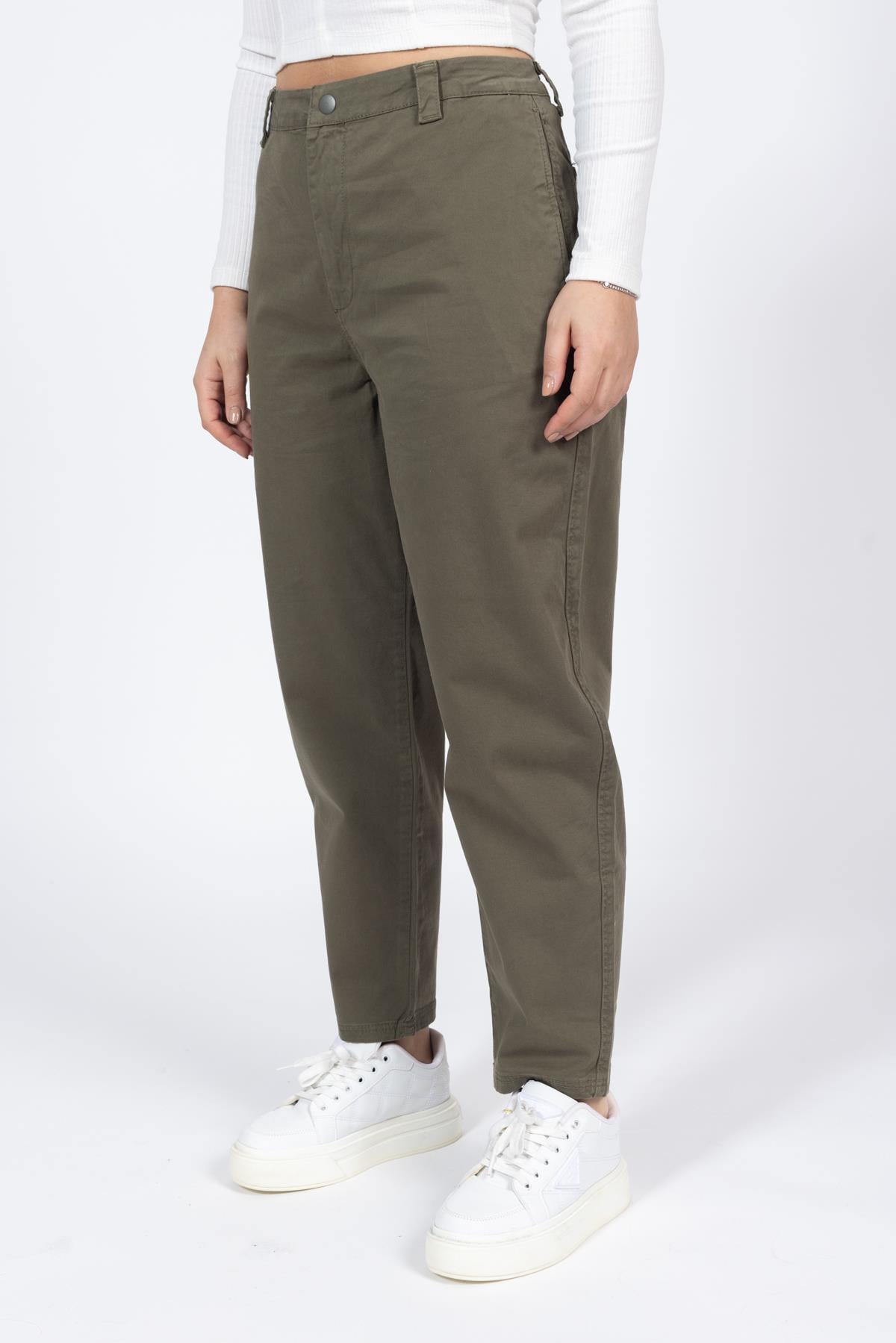Reserved Gabardin Kanvas Pantolon 24y kso YEŞİL