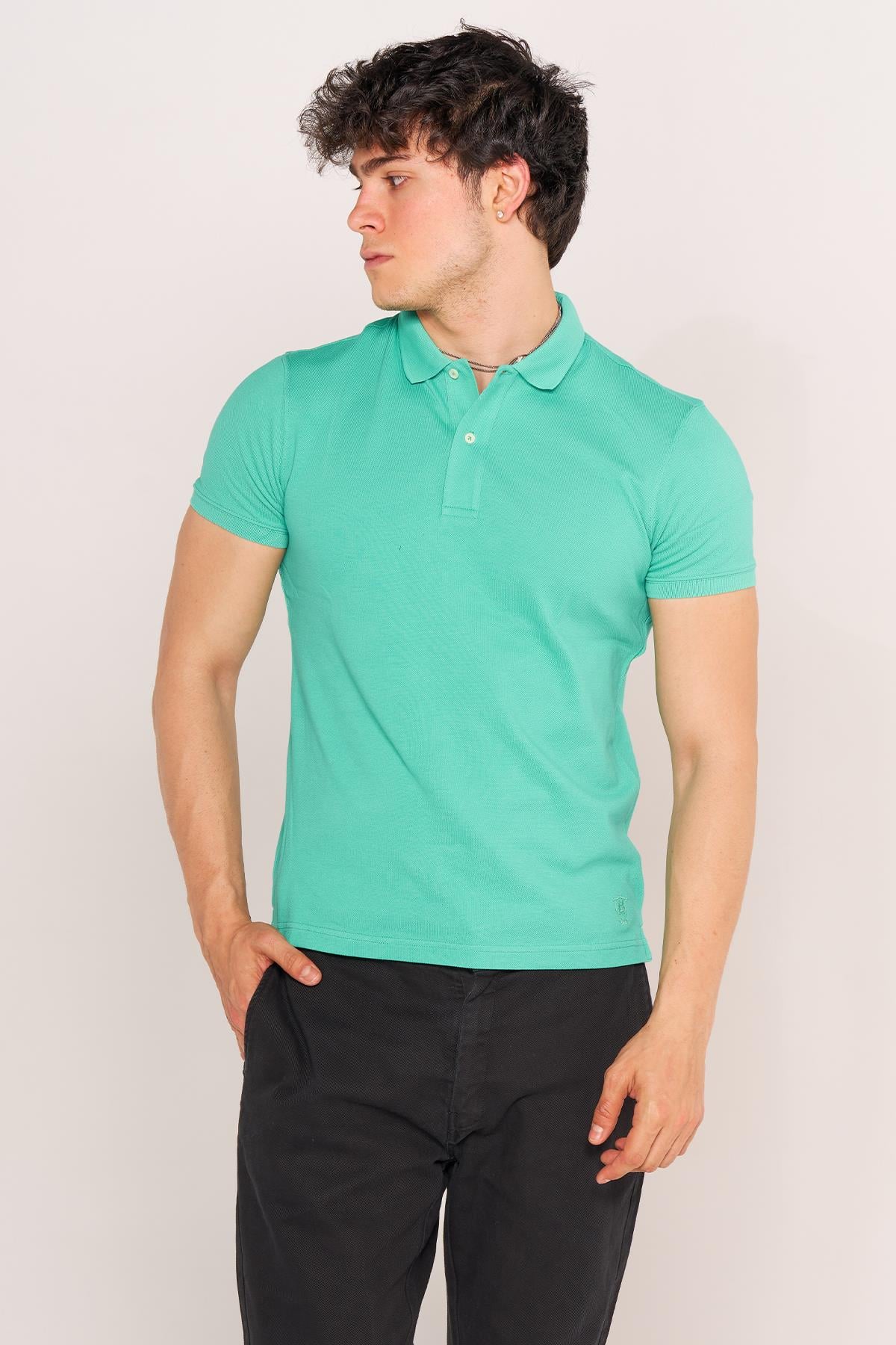 TSHIRT M&D 21Y POLO YAKA K.KOL ERKEK (KSO) FISTIK YEŞİL