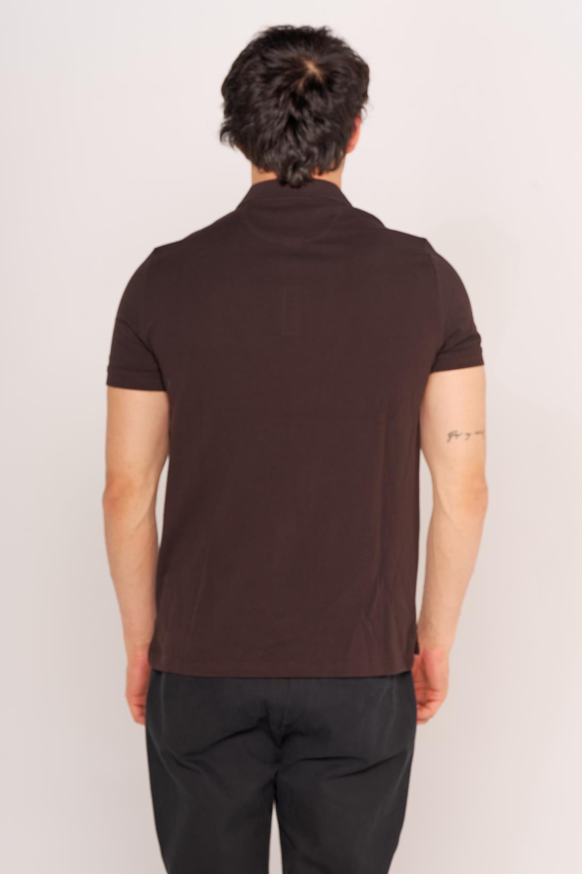 TSHIRT M&D 21Y POLO YAKA K.KOL ERKEK (KSO) KAHVE