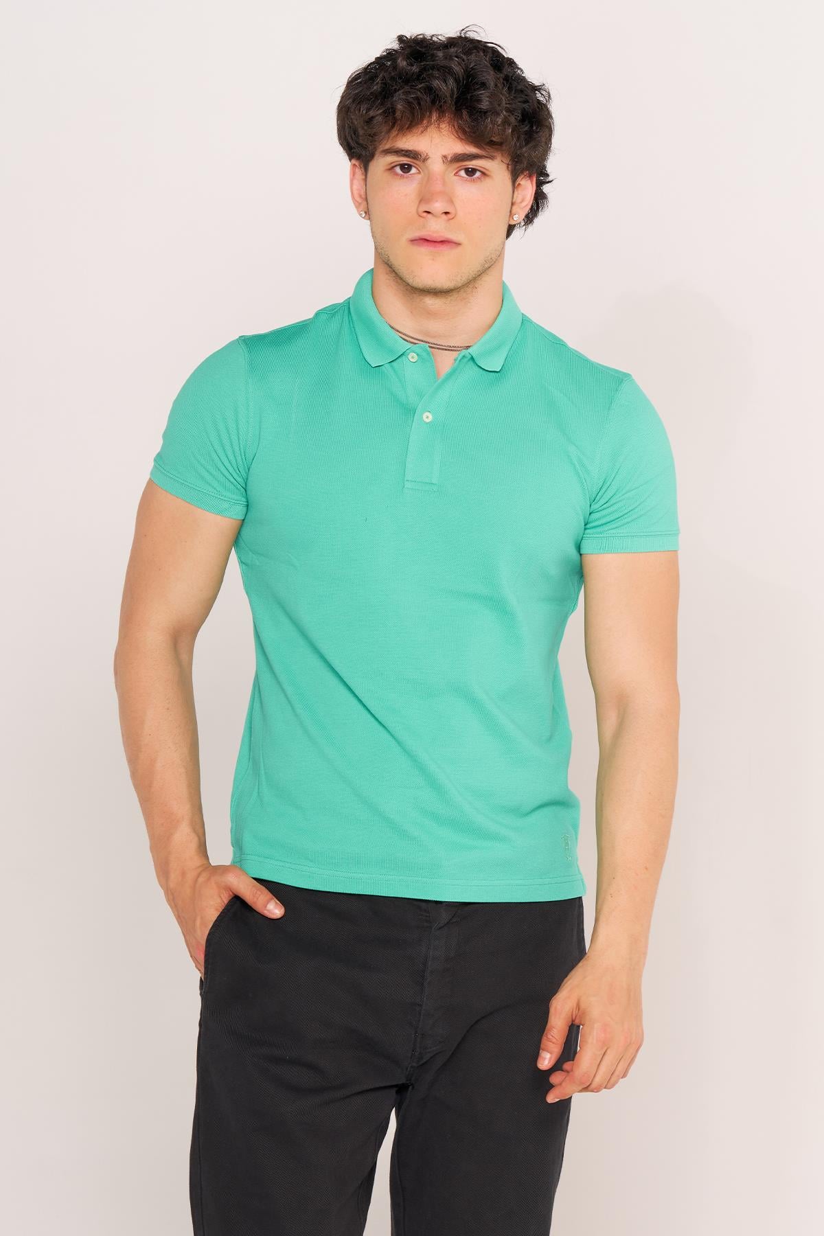TSHIRT M&D 21Y POLO YAKA K.KOL ERKEK (KSO) FISTIK YEŞİL