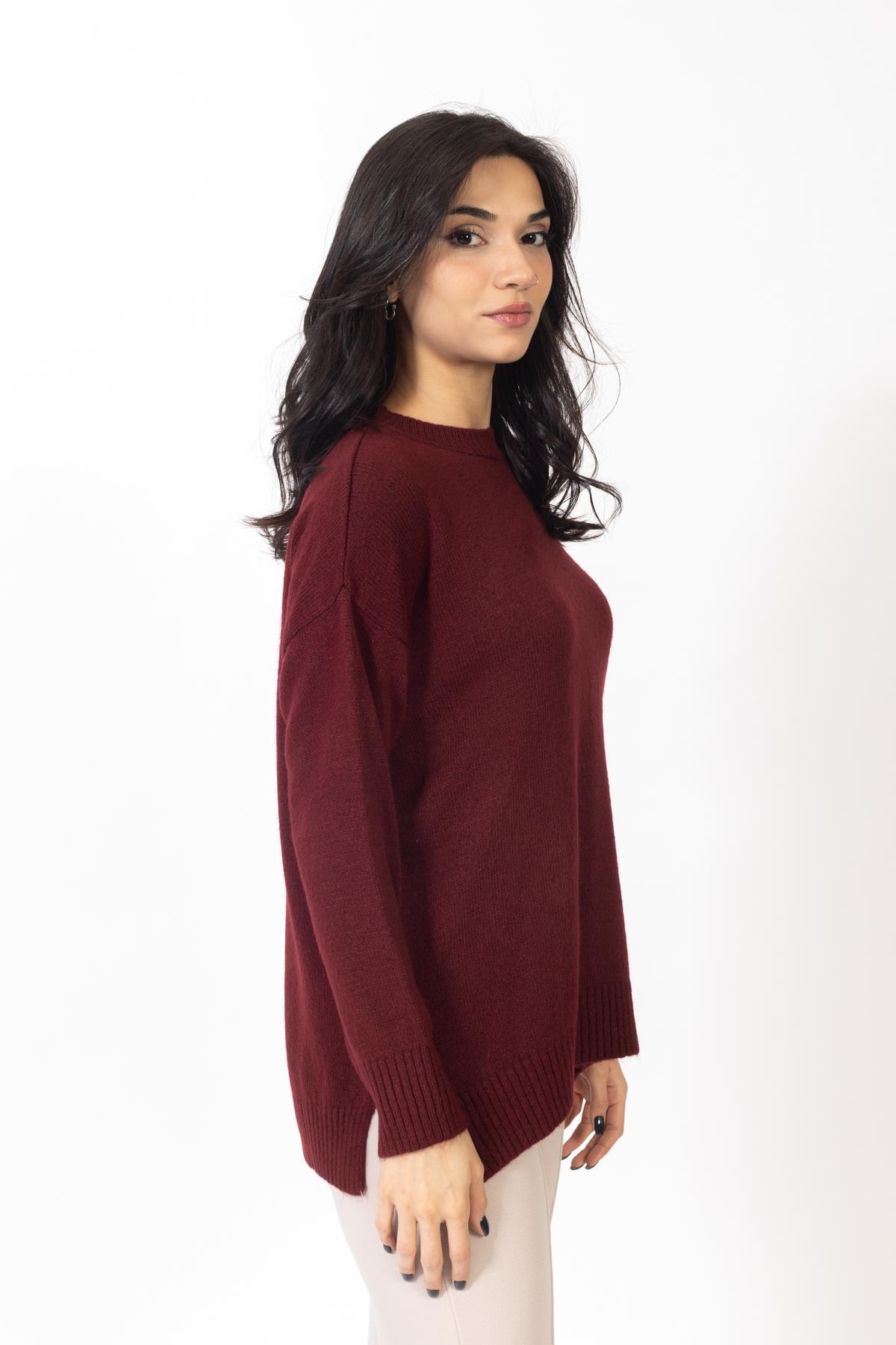 Vs Kadın O Yaka Triko Kazak 20 433 Emy 23k BORDO