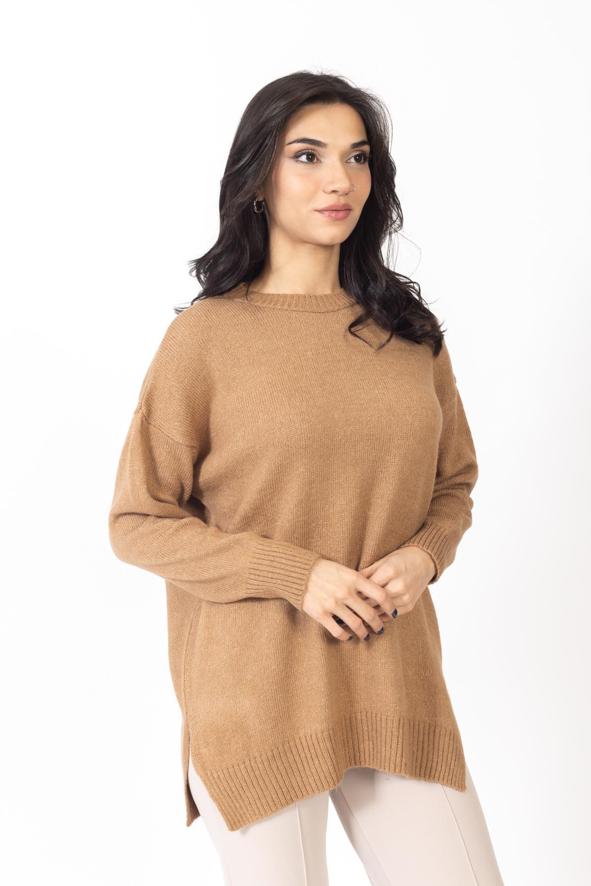 Vs Kadın O Yaka Triko Kazak 20 433 Emy 23k CAMEL